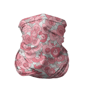 Бандана-труба 3D с принтом Нежно коралловые розы в Петрозаводске, 100% полиэстер, ткань с особыми свойствами — Activecool | плотность 150‒180 г/м2; хорошо тянется, но сохраняет форму | Тематика изображения на принте: детский | коралловые розы | модный | розовые розы | розы | скетч | современный | цветочный узор | цветы