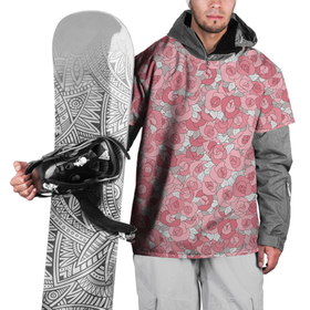 Накидка на куртку 3D с принтом Нежно коралловые розы в Санкт-Петербурге, 100% полиэстер |  | Тематика изображения на принте: детский | коралловые розы | модный | розовые розы | розы | скетч | современный | цветочный узор | цветы