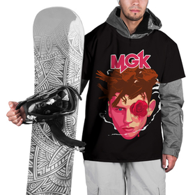 Накидка на куртку 3D с принтом Rose in eye , 100% полиэстер |  | hip hop | machine gun kelly | mgk | rap | rep | исполнители | исполнитель | колсон бэйкер | машин ган келли | музыка | реп
