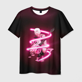 Мужская футболка 3D с принтом Pink MGK в Кировске, 100% полиэфир | прямой крой, круглый вырез горловины, длина до линии бедер | hip hop | machine gun kelly | mgk | rap | rep | исполнители | исполнитель | колсон бэйкер | машин ган келли | музыка | реп