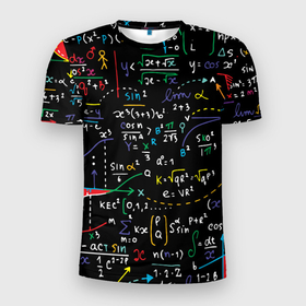 Мужская футболка 3D Slim с принтом Математика | Функции , 100% полиэстер с улучшенными характеристиками | приталенный силуэт, круглая горловина, широкие плечи, сужается к линии бедра | formulas | math | science | алгебра | вуз | высшая математика | график | графики | дифференциальные уравнения | квадрат | корень квадратный | косинус | математика | наука | синус | студент | тригонометрия