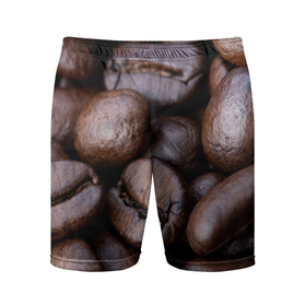 Мужские шорты спортивные с принтом Кофейные зёрна ,  |  | Тематика изображения на принте: абстрактные | абстрактный | абстракция | еда | зёрна | зерно | зерновые | кофе | кофеёк | кофейные | напитки | напиток | питьё