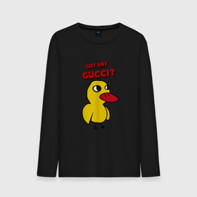 Мужской лонгслив хлопок с принтом Gucci duck гуччи утка в Белгороде, 100% хлопок |  | gucci | gussi | антибренд | гучи | гучи дак | кек | мем | топ | тренд | утка