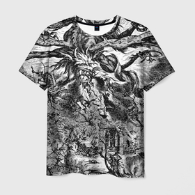 Мужская футболка 3D с принтом Демонический хаос в Екатеринбурге, 100% полиэфир | прямой крой, круглый вырез горловины, длина до линии бедер | demon | devil | evil | hell | satana | ад | арт | демон | дьявол | зло | искусство | монстр | сатана