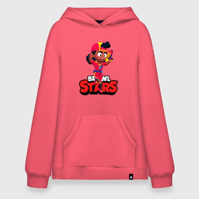 Худи SuperOversize хлопок с принтом Meg Brawl Stars Мэг в Новосибирске, 70% хлопок, 30% полиэстер, мягкий начес внутри | карман-кенгуру, эластичная резинка на манжетах и по нижней кромке, двухслойный капюшон
 | brawl | brawl stars | brawlstars | brawl_stars | mec | meg | бравл | бравлстарс | мег | мек | мэг | мэк