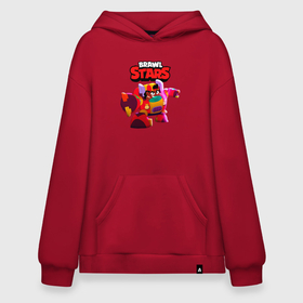 Худи SuperOversize хлопок с принтом Мэг Meg Brawl Stars в Новосибирске, 70% хлопок, 30% полиэстер, мягкий начес внутри | карман-кенгуру, эластичная резинка на манжетах и по нижней кромке, двухслойный капюшон
 | brawl | brawl stars | brawlstars | brawl_stars | mec | meg | бравл | бравлстарс | мег | мек | мэг | мэк