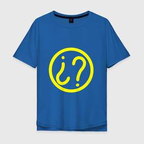 Мужская футболка хлопок Oversize с принтом Вопросительные знаки , 100% хлопок | свободный крой, круглый ворот, “спинка” длиннее передней части | circle | question mark | simple | вопросительный знак | круг | простое