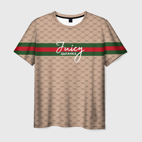 Мужская футболка 3D с принтом Juicy цыганка. Гуччи в Тюмени, 100% полиэфир | прямой крой, круглый вырез горловины, длина до линии бедер | gucci | instasamka | juicy цыганка | гуччи | инстасамка