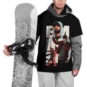 Накидка на куртку 3D с принтом Marshall Mathers в Кировске, 100% полиэстер |  | eminem | hip hop | rap | rep | исполнители | исполнитель | маршал мэтерс | музыка | реп | эминем | эминэм