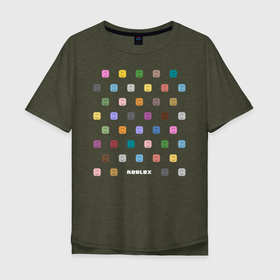 Мужская футболка хлопок Oversize с принтом Roblox квадратики в Тюмени, 100% хлопок | свободный крой, круглый ворот, “спинка” длиннее передней части | roblox | robux | roleplay | блоки | вселенная | герои | кубики | роблокс | симулятор