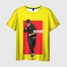 Мужская футболка 3D с принтом Стильный Эминем , 100% полиэфир | прямой крой, круглый вырез горловины, длина до линии бедер | eminem | hip hop | rap | rep | исполнители | исполнитель | маршал мэтерс | музыка | реп | эминем | эминэм