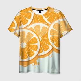 Мужская футболка 3D с принтом АПЕЛЬСИН | ORANGE в Петрозаводске, 100% полиэфир | прямой крой, круглый вырез горловины, длина до линии бедер | Тематика изображения на принте: citrus | orange | summer | апельсин | витамин | витамины | лето | цитрус | цитрусовый | цитрусовый микс