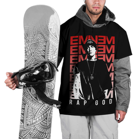 Накидка на куртку 3D с принтом Рэп бог в Кировске, 100% полиэстер |  | eminem | hip hop | rap | rep | исполнители | исполнитель | маршал мэтерс | музыка | реп | эминем | эминэм