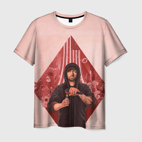 Мужская футболка 3D с принтом Rap truth в Новосибирске, 100% полиэфир | прямой крой, круглый вырез горловины, длина до линии бедер | Тематика изображения на принте: eminem | hip hop | rap | rep | исполнители | исполнитель | маршал мэтерс | музыка | реп | эминем | эминэм