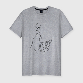 Мужская футболка хлопок Slim с принтом СТРАСТЬ | PASSION , 92% хлопок, 8% лайкра | приталенный силуэт, круглый вырез ворота, длина до линии бедра, короткий рукав | любовь | палец | соска | страсть