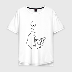 Мужская футболка хлопок Oversize с принтом СТРАСТЬ | PASSION в Санкт-Петербурге, 100% хлопок | свободный крой, круглый ворот, “спинка” длиннее передней части | любовь | палец | соска | страсть
