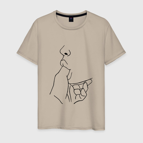 Мужская футболка хлопок с принтом СТРАСТЬ | PASSION в Кировске, 100% хлопок | прямой крой, круглый вырез горловины, длина до линии бедер, слегка спущенное плечо. | любовь | палец | соска | страсть