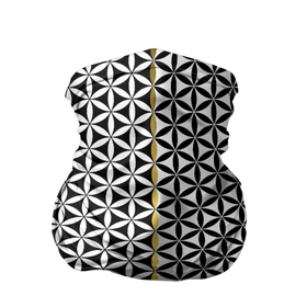 Бандана-труба 3D с принтом Цветок Жизни (чёрно белый) в Новосибирске, 100% полиэстер, ткань с особыми свойствами — Activecool | плотность 150‒180 г/м2; хорошо тянется, но сохраняет форму | геометрия пространства | герметизм | древо жизни | друнвало мельхиседек | золотое сечение | куб метатрона | матрица | мудрость | роза мира | сакральная геометрия | семя жизни