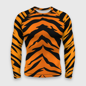 Мужской рашгард 3D с принтом Шкура тигра в Екатеринбурге,  |  | 2022 | tiger | животное | полосатый | полоски | полосы | тигр | хищник