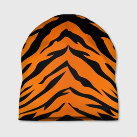 Шапка 3D с принтом Шкура тигра в Курске, 100% полиэстер | универсальный размер, печать по всей поверхности изделия | 2022 | tiger | животное | полосатый | полоски | полосы | тигр | хищник