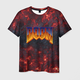 Мужская футболка 3D с принтом DOOM | ДУМ (Z) в Екатеринбурге, 100% полиэфир | прямой крой, круглый вырез горловины, длина до линии бедер | doom | doom eternal | doom slayer | hell | slayer | ад | вега | демоны | дум | икона греха | какодемон | манкубус | элементаль боли