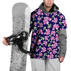 Накидка на куртку 3D с принтом Акварельные цветы 