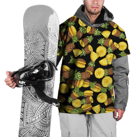 Накидка на куртку 3D с принтом Ананасы в Петрозаводске, 100% полиэстер |  | anans | pineapple | ананас | ананасовый | паттерн | свингеры | тропики | тропический | фрукты