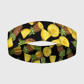 Повязка на голову 3D с принтом Ананасы в Санкт-Петербурге,  |  | anans | pineapple | ананас | ананасовый | паттерн | свингеры | тропики | тропический | фрукты