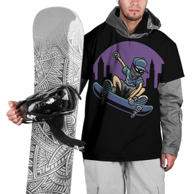 Накидка на куртку 3D с принтом Скейтер в Белгороде, 100% полиэстер |  | urban style | скейт | скейтбордист | скейтер