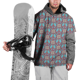 Накидка на куртку 3D с принтом Символы хиппи , 100% полиэстер |  | hippy | знаки | мир | паттерн | символы | счпастье | хиппи | цветы | этнос