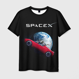 Мужская футболка 3D с принтом Space X Zero gravity car , 100% полиэфир | прямой крой, круглый вырез горловины, длина до линии бедер | american | astronaut | car | company | elon musk | in space | manufacturer | plane | space technology | space x | tesla | автомобиль | американская | астронавт | в космосе | илон маск | компания | космическая техника | планета земля | произ
