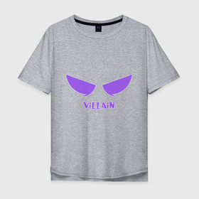 Мужская футболка хлопок Oversize с принтом Villain в Белгороде, 100% хлопок | свободный крой, круглый ворот, “спинка” длиннее передней части | evil | eyes | villain | глаза | зло | злодей