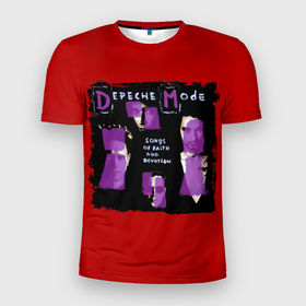 Мужская футболка 3D Slim с принтом Songs of Faith and Devotion   Depeche Mode в Курске, 100% полиэстер с улучшенными характеристиками | приталенный силуэт, круглая горловина, широкие плечи, сужается к линии бедра | depeche mode | альбом | альтернативный | вестник моды | группа | депеш мод | депешмод | дэйв гаан | индастриал | мартин гор | музыка | новая волна | рок | синти поп | электроник | энди флетчер