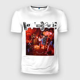 Мужская футболка 3D Slim с принтом Never Let Me Down   David Bowie в Екатеринбурге, 100% полиэстер с улучшенными характеристиками | приталенный силуэт, круглая горловина, широкие плечи, сужается к линии бедра | david bowie | альтернативный | арт | боуи | глэм | девид | джаз | дэвед | дэвид | музыка | музыкант | певец | поп | психоделический | рок | соул | хард | экспериментальный | электронная | эмбиент