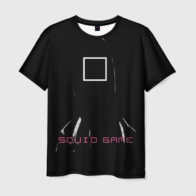 Мужская футболка 3D с принтом игра в кальмара квадрат , 100% полиэфир | прямой крой, круглый вырез горловины, длина до линии бедер | netflix | serial | squid game | игра в кальмара | игра в кольмара | кальмар | кольмар | нетфликс | сериал