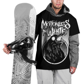 Накидка на куртку 3D с принтом Motionless in White в Курске, 100% полиэстер |  | chris motionless cerulli | motionless in white | ворон | готик | группы | индастриал | метал | музыка | рок