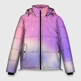 Мужская зимняя куртка 3D с принтом Звёздное небо розовый закат , верх — 100% полиэстер; подкладка — 100% полиэстер; утеплитель — 100% полиэстер | длина ниже бедра, свободный силуэт Оверсайз. Есть воротник-стойка, отстегивающийся капюшон и ветрозащитная планка. 

Боковые карманы с листочкой на кнопках и внутренний карман на молнии. | закат | звёзды | магия | небо | облака | пейзаж | романтика | фентези