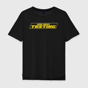 Мужская футболка хлопок Oversize с принтом TESTING , 100% хлопок | свободный крой, круглый ворот, “спинка” длиннее передней части | asap rocky | testing | альбом | асап моб | асап роки | тестинг | хип хоп