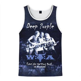 Мужская майка 3D с принтом From The Setting Sun... (In Wacken)   Deep Purple в Белгороде, 100% полиэстер | круглая горловина, приталенный силуэт, длина до линии бедра. Пройма и горловина окантованы тонкой бейкой | deep purple | альбом | гловер | группа | дееп | деп | ди | дип перпл | диперпл | дипперпл | иэн гиллан | иэн пэйс | лого | логотип | метал | морс | пепл | прогрессивный | психоделический | рок | символ | хард