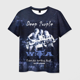 Мужская футболка 3D с принтом From The Setting Sun... (In Wacken)   Deep Purple в Белгороде, 100% полиэфир | прямой крой, круглый вырез горловины, длина до линии бедер | Тематика изображения на принте: deep purple | альбом | гловер | группа | дееп | деп | ди | дип перпл | диперпл | дипперпл | иэн гиллан | иэн пэйс | лого | логотип | метал | морс | пепл | прогрессивный | психоделический | рок | символ | хард