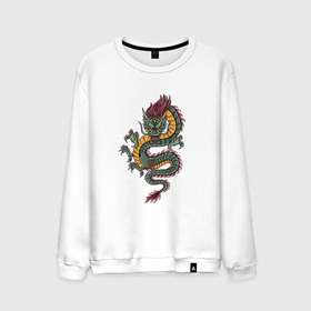 Мужской свитшот хлопок с принтом Зелёный китайский дракон в Курске, 100% хлопок |  | Тематика изображения на принте: angry | china | chineese | cloud | culture | dragon | green | japan | long | lun | serpent | snake | девять сыновей дракона | дилун | злой дракон | змей | инлун | китай | китайская | культура | лун | лунван | облачный | поднебесная