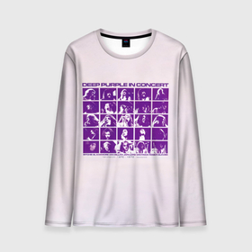 Мужской лонгслив 3D с принтом Deep Purple in Concert в Петрозаводске, 100% полиэстер | длинные рукава, круглый вырез горловины, полуприлегающий силуэт | deep purple | альбом | гловер | группа | дееп | деп | ди | дип перпл | диперпл | дипперпл | иэн гиллан | иэн пэйс | лого | логотип | метал | морс | пепл | прогрессивный | психоделический | рок | символ | хард