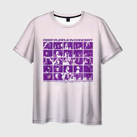 Мужская футболка 3D с принтом Deep Purple in Concert , 100% полиэфир | прямой крой, круглый вырез горловины, длина до линии бедер | deep purple | альбом | гловер | группа | дееп | деп | ди | дип перпл | диперпл | дипперпл | иэн гиллан | иэн пэйс | лого | логотип | метал | морс | пепл | прогрессивный | психоделический | рок | символ | хард