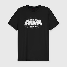 Мужская футболка хлопок Slim с принтом ArmA Tactics в Тюмени, 92% хлопок, 8% лайкра | приталенный силуэт, круглый вырез ворота, длина до линии бедра, короткий рукав | Тематика изображения на принте: arma 3 | game | арма | игра | шутер