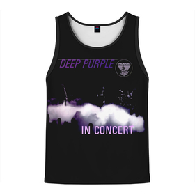 Мужская майка 3D с принтом Live at Long Beach 1976   Deep Purple в Новосибирске, 100% полиэстер | круглая горловина, приталенный силуэт, длина до линии бедра. Пройма и горловина окантованы тонкой бейкой | Тематика изображения на принте: deep purple | альбом | гловер | группа | дееп | деп | ди | дип перпл | диперпл | дипперпл | иэн гиллан | иэн пэйс | лого | логотип | метал | морс | пепл | прогрессивный | психоделический | рок | символ | хард