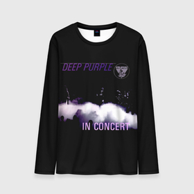 Мужской лонгслив 3D с принтом Live at Long Beach 1976   Deep Purple в Петрозаводске, 100% полиэстер | длинные рукава, круглый вырез горловины, полуприлегающий силуэт | deep purple | альбом | гловер | группа | дееп | деп | ди | дип перпл | диперпл | дипперпл | иэн гиллан | иэн пэйс | лого | логотип | метал | морс | пепл | прогрессивный | психоделический | рок | символ | хард