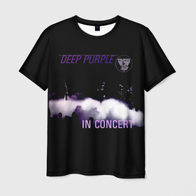 Мужская футболка 3D с принтом Live at Long Beach 1976   Deep Purple в Петрозаводске, 100% полиэфир | прямой крой, круглый вырез горловины, длина до линии бедер | deep purple | альбом | гловер | группа | дееп | деп | ди | дип перпл | диперпл | дипперпл | иэн гиллан | иэн пэйс | лого | логотип | метал | морс | пепл | прогрессивный | психоделический | рок | символ | хард