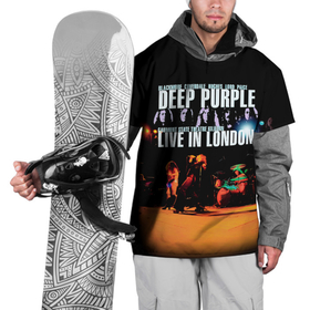 Накидка на куртку 3D с принтом Deep Purple   Live In London в Кировске, 100% полиэстер |  | Тематика изображения на принте: deep purple | альбом | гловер | группа | дееп | деп | ди | дип перпл | диперпл | дипперпл | иэн гиллан | иэн пэйс | лого | логотип | метал | морс | пепл | прогрессивный | психоделический | рок | символ | хард