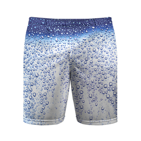 Мужские шорты спортивные с принтом После дождя в Белгороде,  |  | after rain | condensation | dew | drops | shine | wet | блеск | капли | конденсат | мокрое | после дождя | роса | стекло