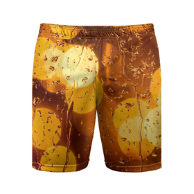 Мужские шорты спортивные с принтом Дождик золотой ,  |  | bright | city | drops | evening | golden | lights | rain | wet | вечер | город | дождик | золотой | капли | мокрое | огни | стекло | яркие